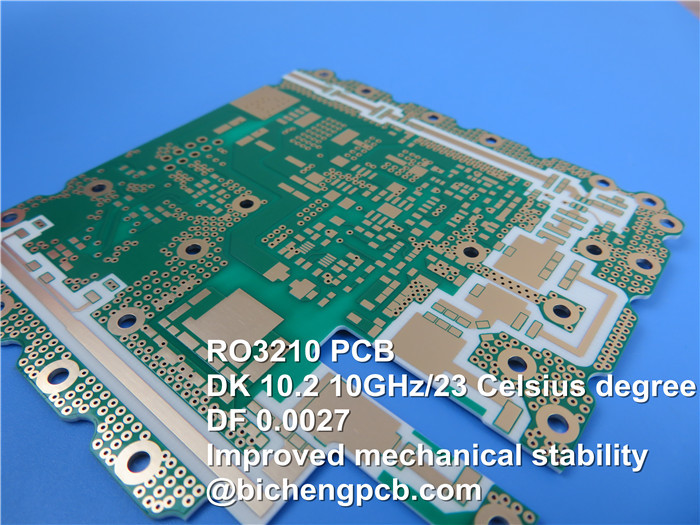доска PCB 50mil RO3210 RF Rogers с золотом погружения для антенн заплаты микрополосковой линии