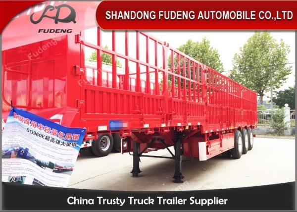 Steel Material Side Wall Semi Trailer For Transporting Anti Water Cargo