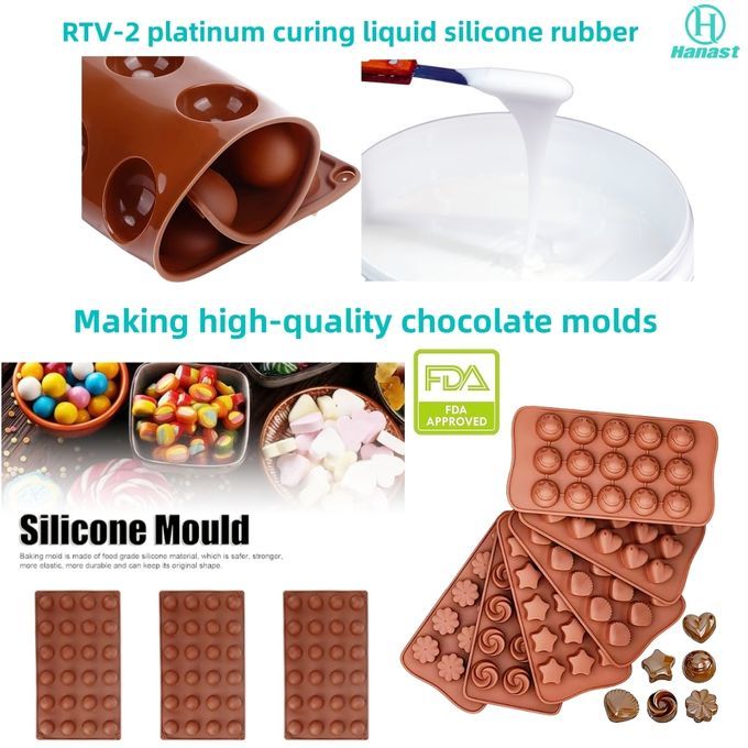 1:1 Liquid Silicone Rubber Low Viscosity Food Grade For Chocolate Candy Molds