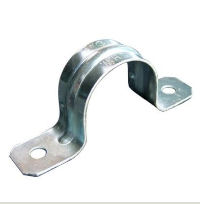 Cintura de conduta EMT de aço galvanizado / Cintura de sela simples de dois furos / Acessórios de conduta EMT revestidos de zinco