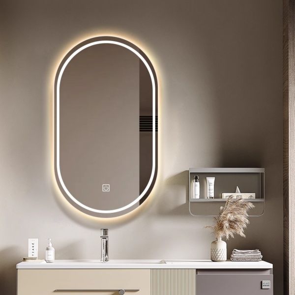 Kingstin Premium Oval LED Vanity Mirror | Custom Metal Frame Smart Bathroom Mirror | Wholesale & OEM/ODM Direct