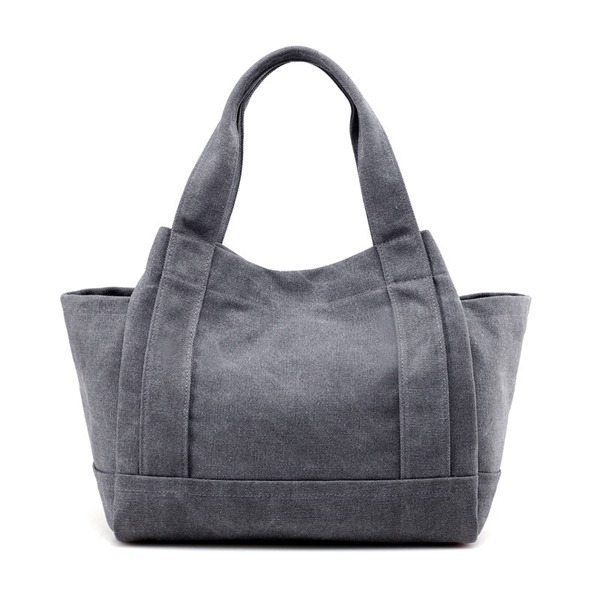 Vintage Custom Canvas Bags With Pockets , Womens Tote Handbags