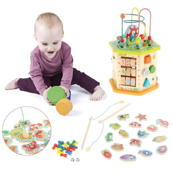 Большие игрушки куба деятельности, Montessori соответствуя штабелирующ Pentatonic письмо рояля уча для девушек мальчиков младенца детей Нового Года младенческих Куб деятельности при Montessori большой деревянный для младенца младенца детей Нового Года