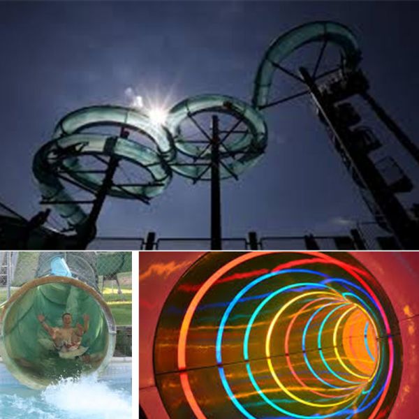 304 Stainless Steel Fiberglass Black Hole Water Slide Adventure Aqua Parks