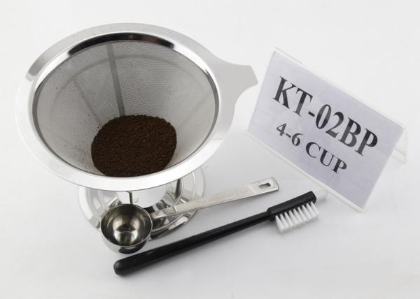 Professional Coffee Maker Gift Set Paperless Stainless Steel Filter With Rack