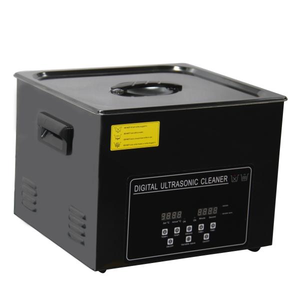 Black Titanium Ultrasonic Industrial Cleaner 360W 15 Litre Ultrasonic Cleaner For Bearings/Valves