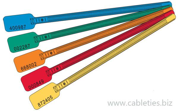 DEMOELE 5*180mm double teeth locking with high tension serialized flag marker cable ties