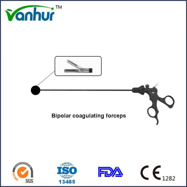 Surgical Clamp Laparoscopic Atraumatic Dual Action Bipolar Coagulating Forceps Steel
