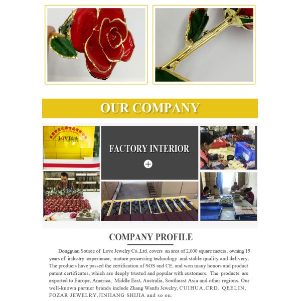 Long Stem Rose Dipped in 24k Gold  Gold Trimmed Rose with Gift Box and Clear Display Stand Best Gift for Christmas Gifts