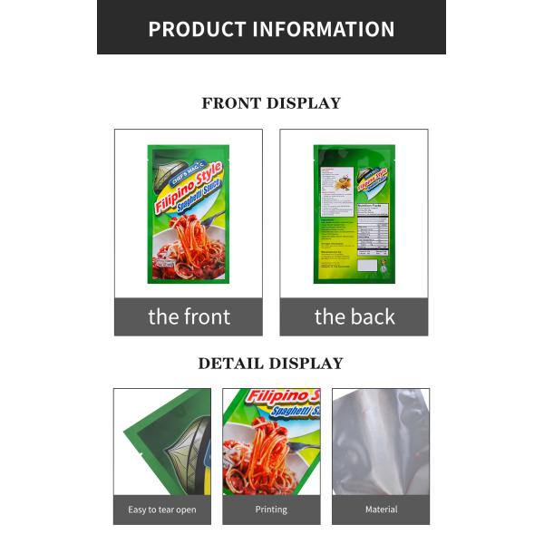 Заказ напечатанный полиэтиленовый пакет упаковки пищи для лапши Макароны Спагетти