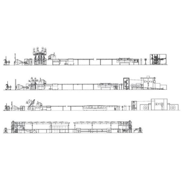 Línea máquina de forro 120mpm Max Speed de la protuberancia de cable de la eficacia alta del cable de transmisión