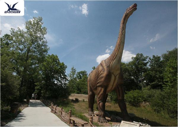 Neck Turning / Tail Moving Fiberglass Outdoor Dinosaur Anti - High Temperature