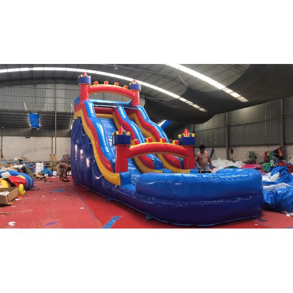 Max Capacity 100-500kg Clearance Above Ground Pool Water Slide with Pool and Blower