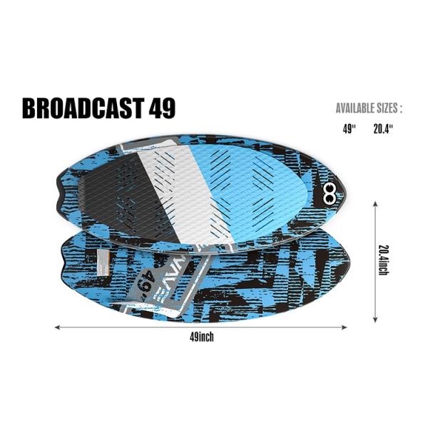 49'' Wakesurf Board Glass Stand Up Paddle Board Surfboard Blue Applicable People Unisex
