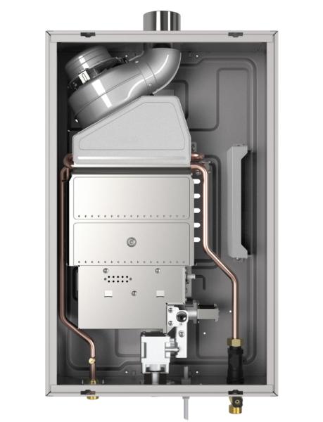 Compact 12L residential  Gas Water Heater Pure Copper Heat Exchanger Tempered Glass Panel