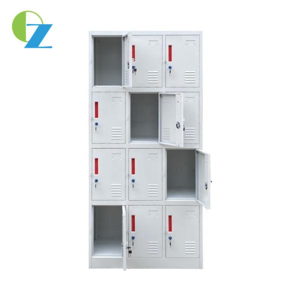 School Luggage Clothes Metal Storage Locker Student Dormitory 12 Door Steel Locker