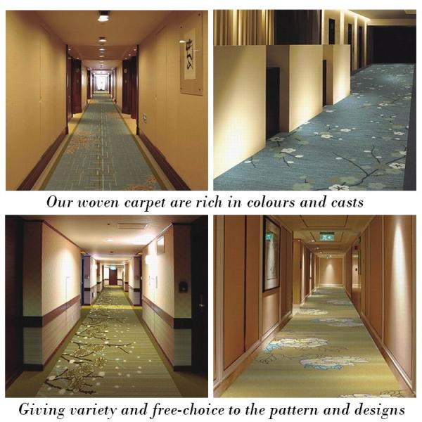 Hotel Hallway PET FRIENDLY 100% Nz Wool Axminster Carpet with Luxury Customized Design