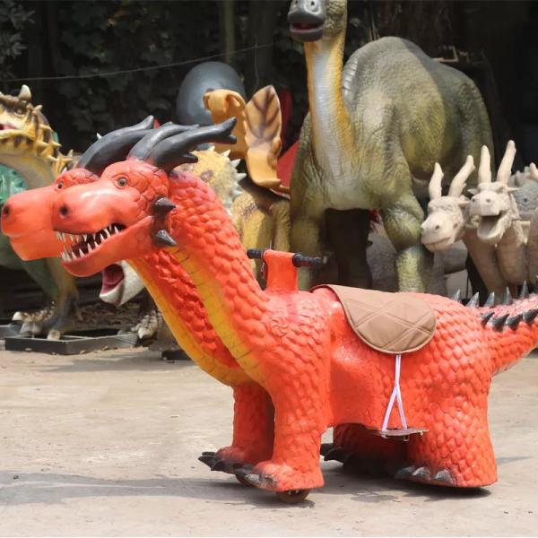 Realistic Animatronic Dinosaur Ride 1.8m With Movement / Sound Customization