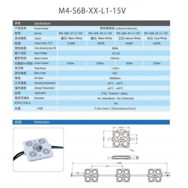 модули ИП66 СИД письма канала ДК 15В делают белый цвет водостойким