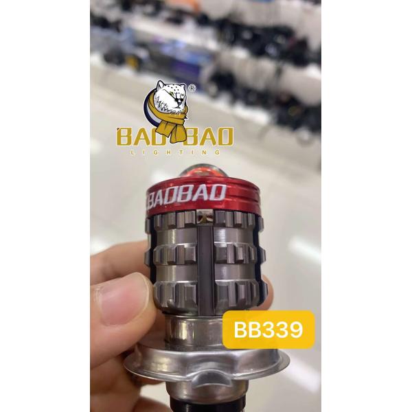 15W Metal White Yellow Flash Pink Ring LED Lens H4 BA20D Motorcycle Headlamp