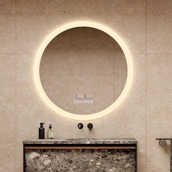 Waterproof Makeup Bathroom Mirror Explosion Proof Safety Tempered Glass Bathroom Mirror