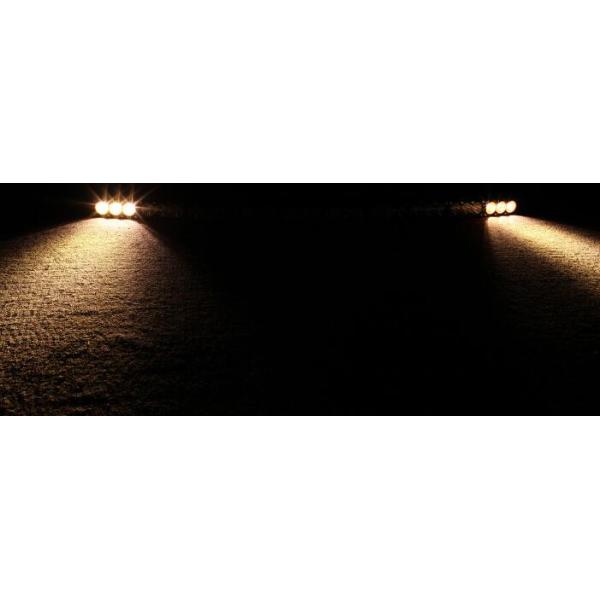IP67 300w Amber White Curved Light Bar / 27000lm 54 Inch Single Row LED Light Bar