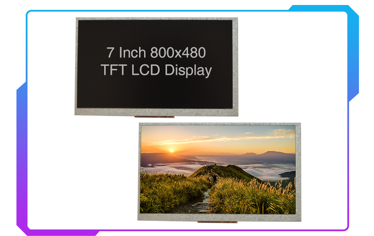 800x480 7 Inch Display TFT A-Si Tft Active Matrix LCD Screen With 50Pin RGB Connector