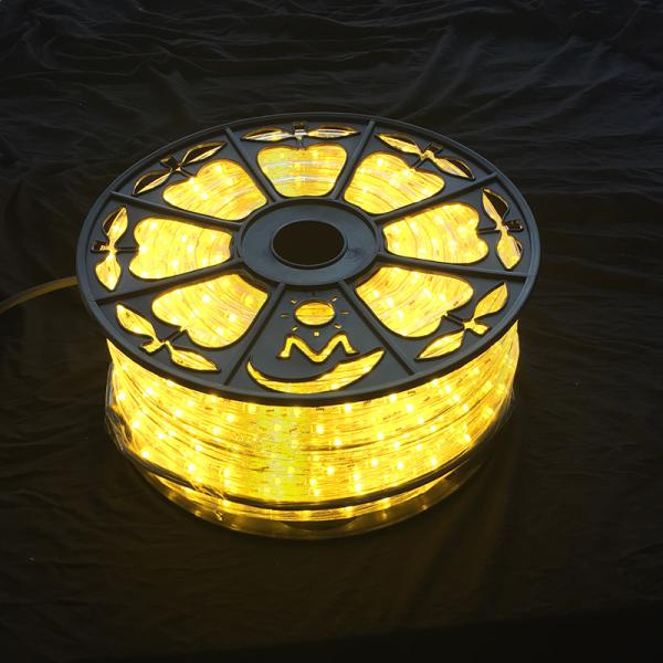 AC110V / 220V LED rope light 50M roll packing Christmas decorative lighting diameter 13mm Clear PVC housing multi color