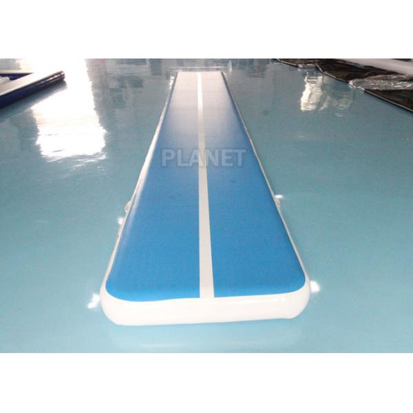 Women Inflatable Yoga Mat Blue Color / Home Blow Up Tumble Track