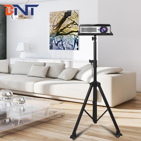 Cold Rolled Steel 110-190cm Braked Wheels Floor Projector Tripod Stand For Laptop / Camera Used