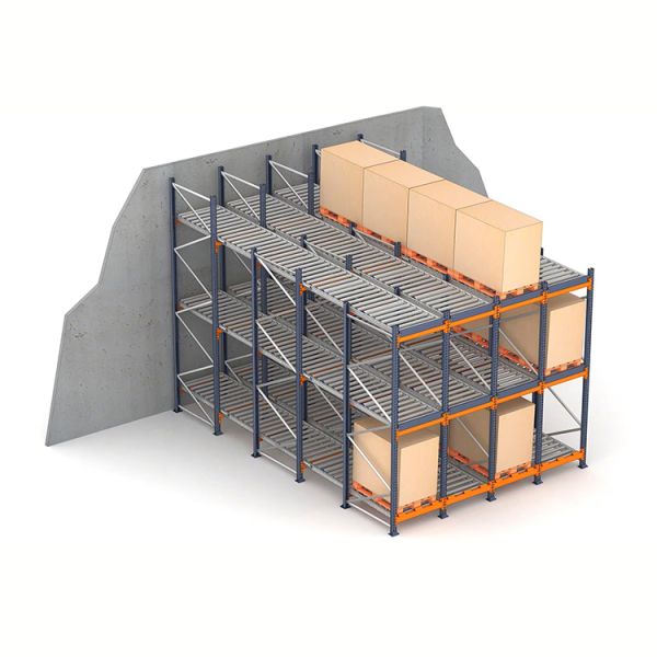 Adjustable Q235B Push Back Racks for LIFO Warehouse Storage Up to 1200kg/Pallet