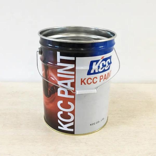 Silver Matched Handle Metal Seed Bucket With Customized Logo 3.5 Gallon Steel Pail