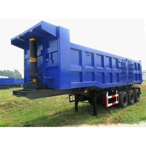Hyva Hydraulic Cylinder Dump Semi Trailer 40T-100T Payload Steel Q345B Frame