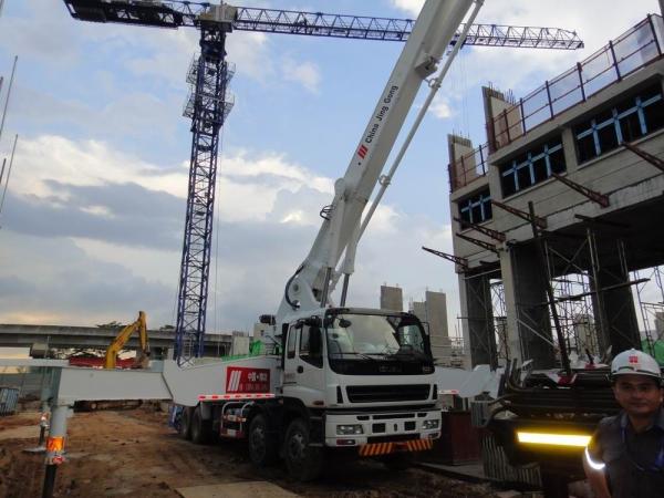 Mobile 6x4 Concrete Pump TrucksHigh Efficient Delivery Equipment Small 37m