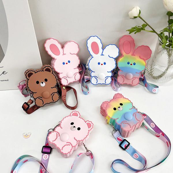 Легкая без BPA силиконовая ручка и карандаш Поп-коробка плечевая сумочка Фиджетные игрушки Сумочка для девочек