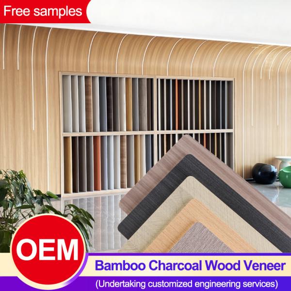 Bambous charbon de bois placage de fond de télévision coloré mur pour intérieur panneau décoratif