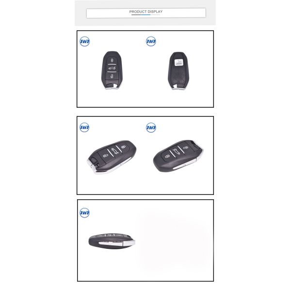 Remote Car Smart Fob Key For Citroen 3 Buttons 433MHz 46 Transponder Chip