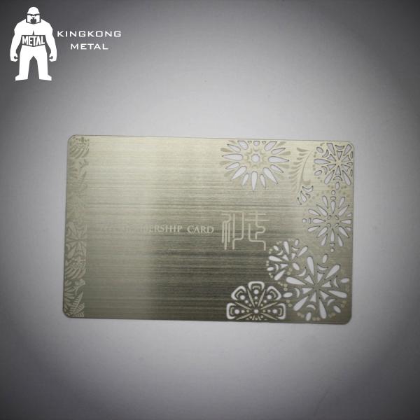 Bespoke Brushed Metal Business Cards , Silver Metallic Print Business Cards  304 Steel