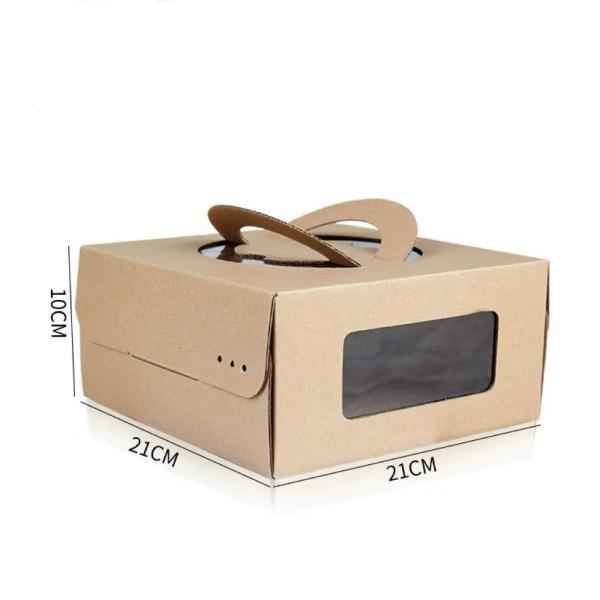 8-дюймовая 10-дюймовая kraft-бумага портативная коробка для сырого торта, коробка для упаковки пиццы, дюриан тысячи слоев универсальная коробка для подарков