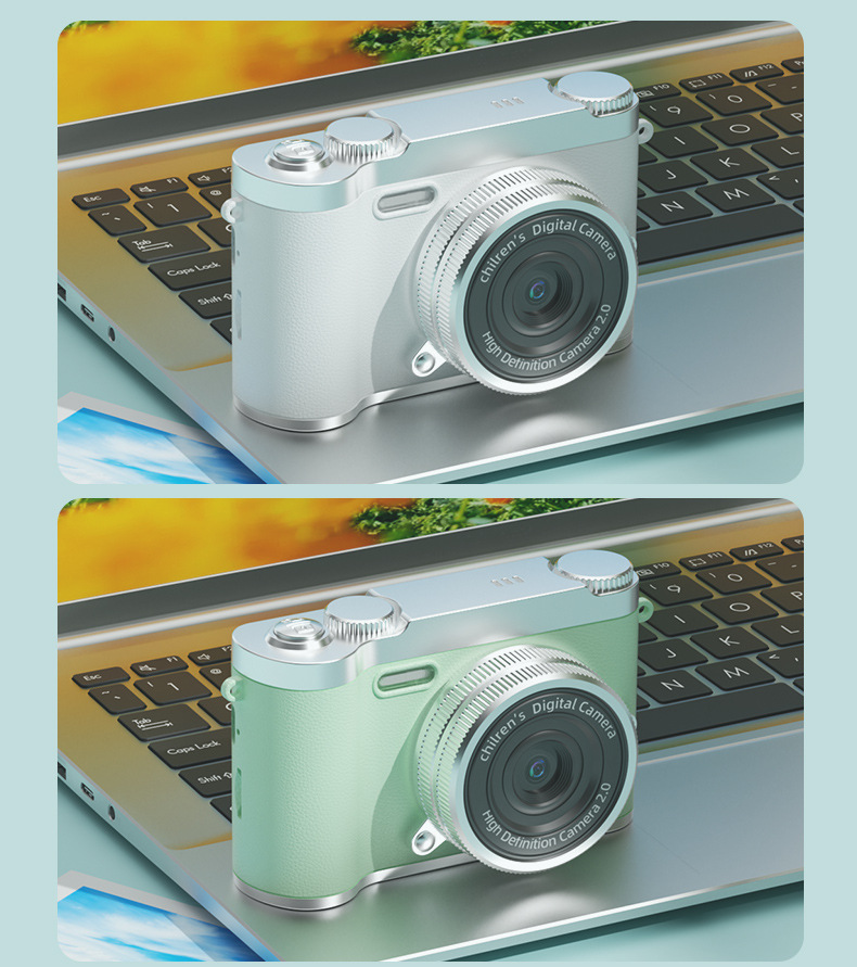 CCD Digital Camera for Self-portraits & Beginners 50MP 8x Optical Zoom Full HD Video Retro Portable Compact Camera Smile Capture
