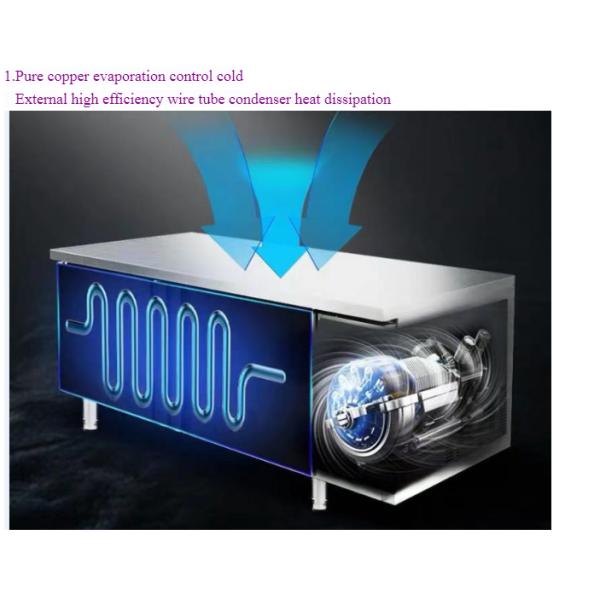 Оборудование холодильника SS304 180W коммерчески Worktop с регулируемыми ногами