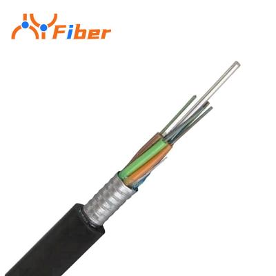 GYTA S Armored Fiber Optic Cable 4 Core 144 Core Single Mode Overhead Buried