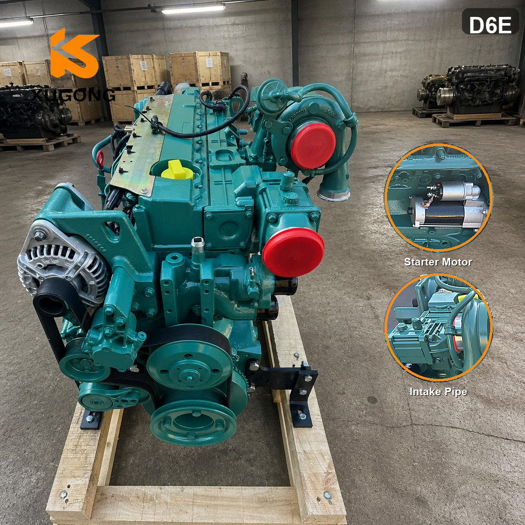 Vo-vo D6E EC210B EC240B Excavator 6-Cylinder Electronic Diesel Engine Complete Assy Factory Supply