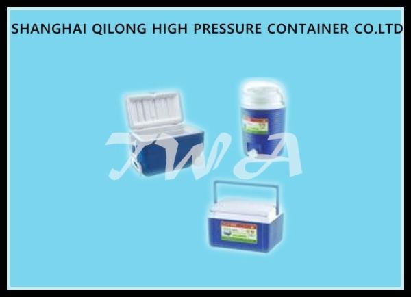 White Top And Blue Ice Cooler Box Durable , Strong Load Bearing Capacity Plastic Cooler Box
