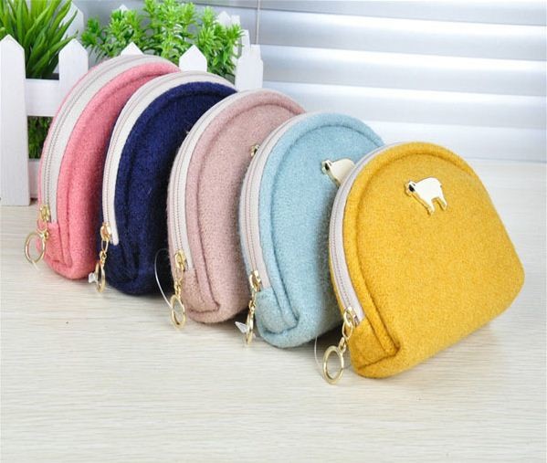 factory price high quality lovely felt coin wallet/coin purse