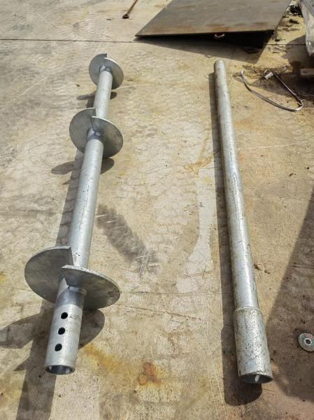Solar Mounting System Portable Foundation Round Shaft Helical Spiral Pile Anchor