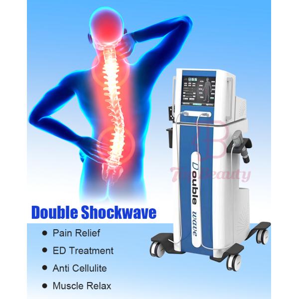 Dual Channel Shockwave Vertical Physical Therapy Pain Relief ED Treatment Shock Wave Equipment