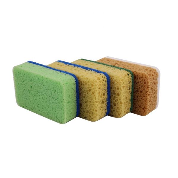 Sponge de cuisine personnalisée en polyester en PU 11x7x3cm