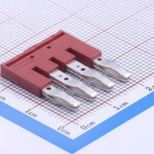 Pluggable Jumper Component Dinkle DSD01-2.504N Red Flame Retardant for DIN Rail Terminal Block Connections