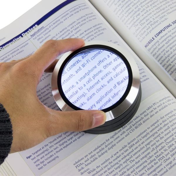 Durable Metal Round Desktop Magnifier for Senior Reading Craft Work Watch Repair Detail Tasks